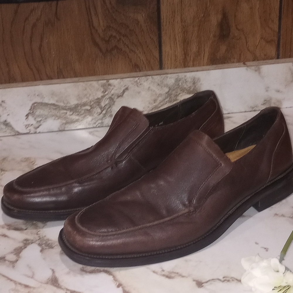 Men's Cole Haan Brown Leather Slip-On Loafers